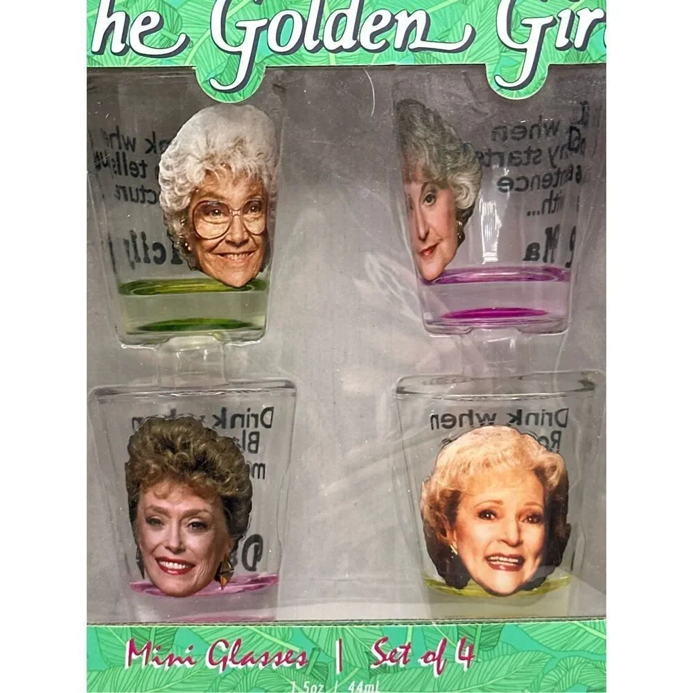 NEW The Golden Girls set of 4 Shot Glasses